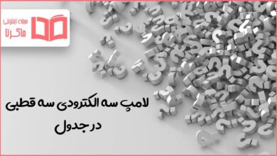 لامپ سه الکترودی سه قطبی در جدول