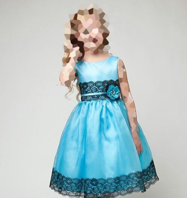 لباس آبی فیروزه ای با رنگ بسیار خاص دخترانه