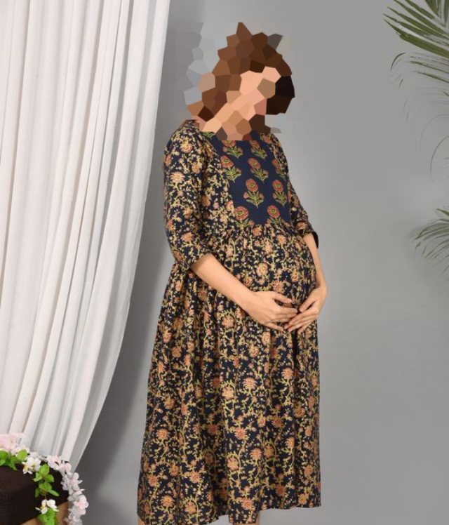 مدل لباس بارداری بلند و گلدار ۲۰۲۳