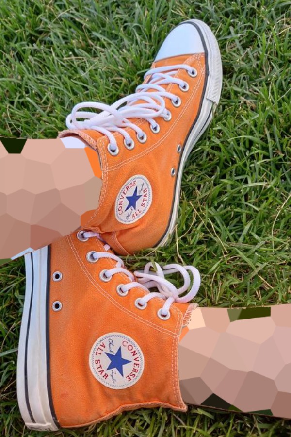 کفش All Star بسیار شیک در رنگ نارنجی دخترانه ترند سال ۱۴۰۲