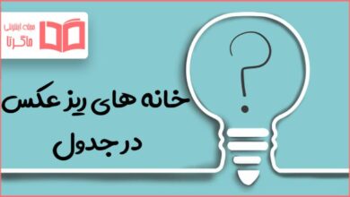 خانه های ریز عکس در جدول