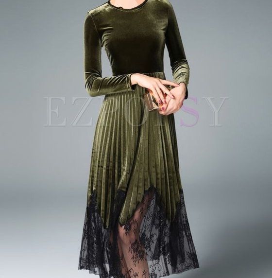 مدل لباس مخمل بلند به همراه دامن کار طرحدار شیک