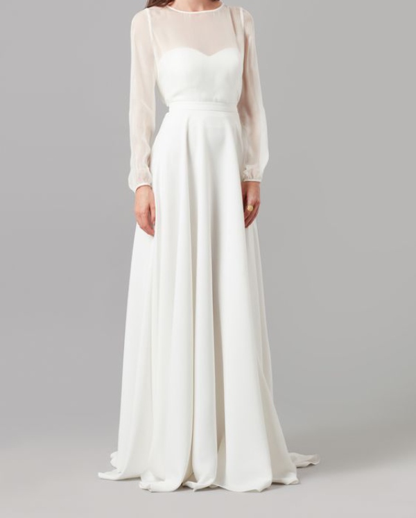 مدل لباس عقد با پارچه سفید و زیبا