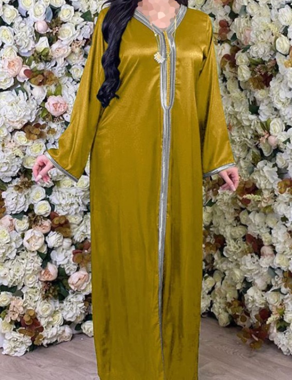 مدل لباس سرهمی بلند و پوشیده عربی