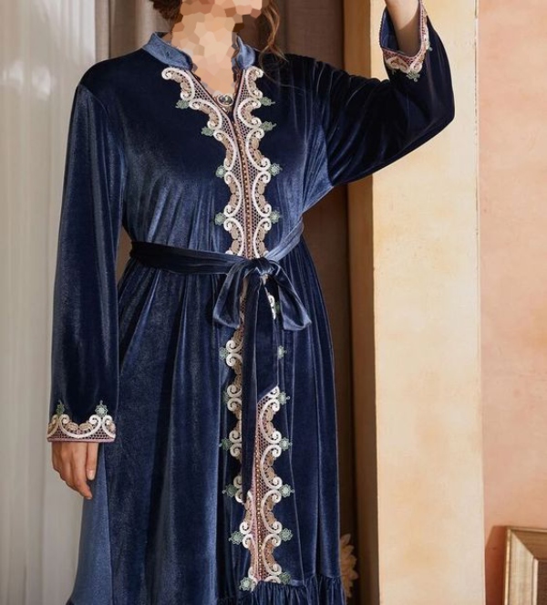 مدل لباس عربی زنانه با پارچه ساتن و شیک