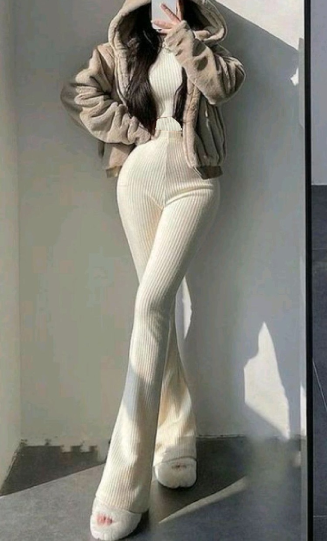 مدل شلوار بوت کات دخترانه با پارچه کبریتی