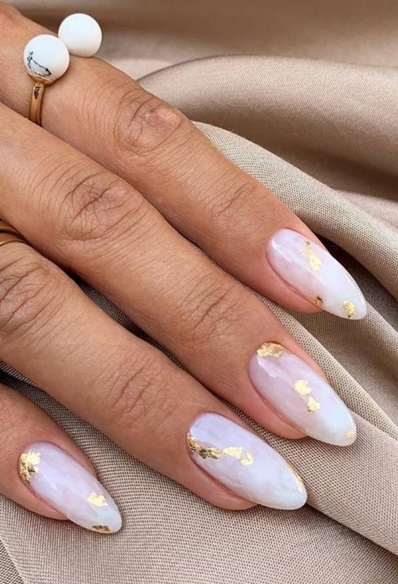 مدل ناخن عروس جدید سفید