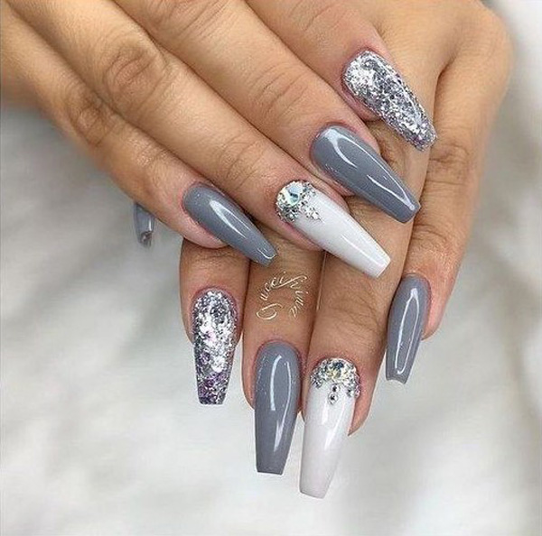 مدل ناخن عروس جدید سفید