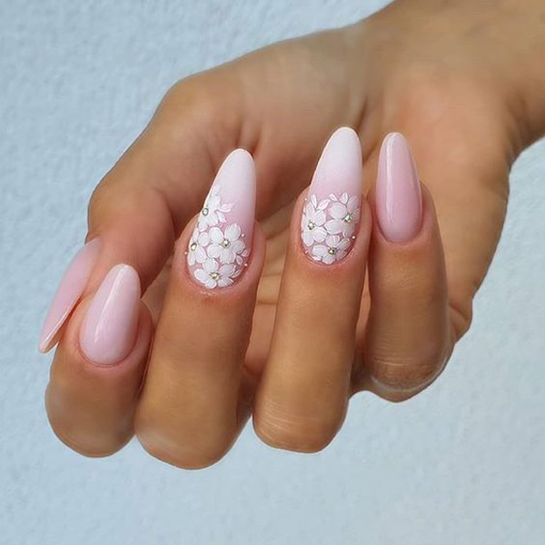 مدل ناخن عروس جدید سفید