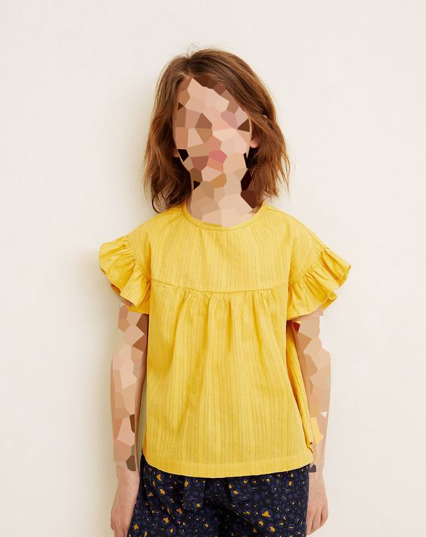 مدل شومیز بچه گانه دخترانه زرد