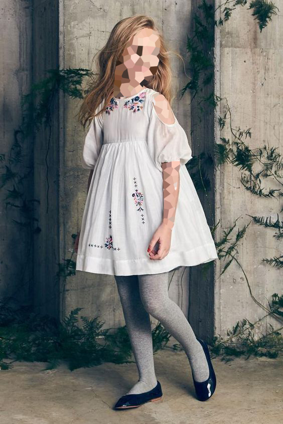 مدل لباس بچه گانه با پارچه ابروبادی گلدار