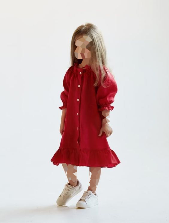 مدل لباس ابروبادی بچه گانه دخترانه قرمز