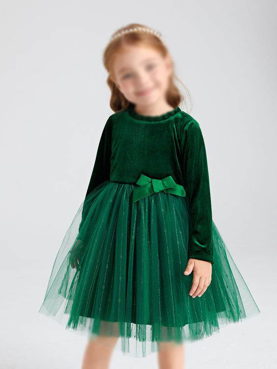 مدل لباس مجلسی بچه گانه با پارچه مخمل کبریتی