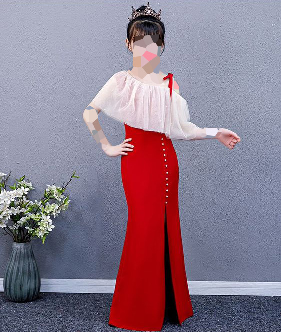 مدل لباس مجلسی دخترانه ۸ ساله رنگ قرمز