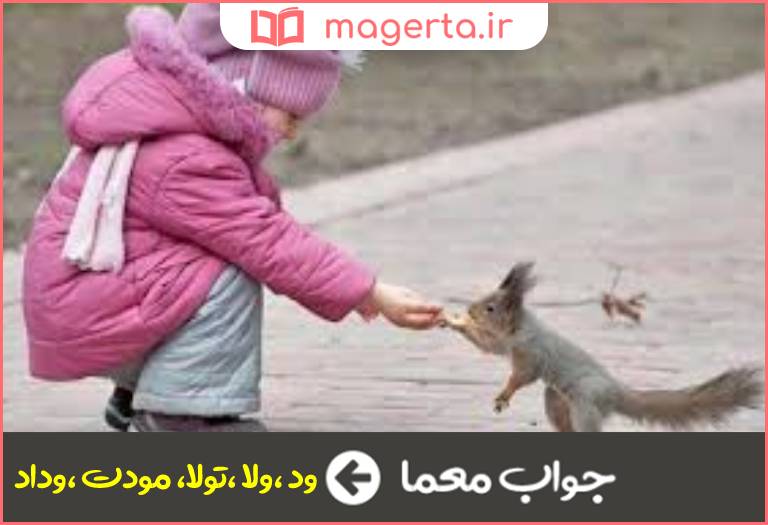 جواب معما دوستی و محبت در جدول