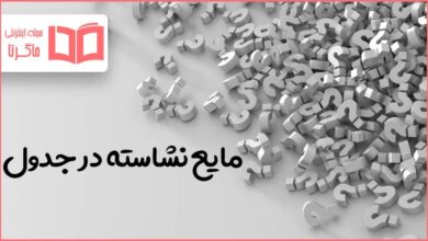 مایع نشاسته در جدول
