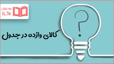 کالای وازده در جدول