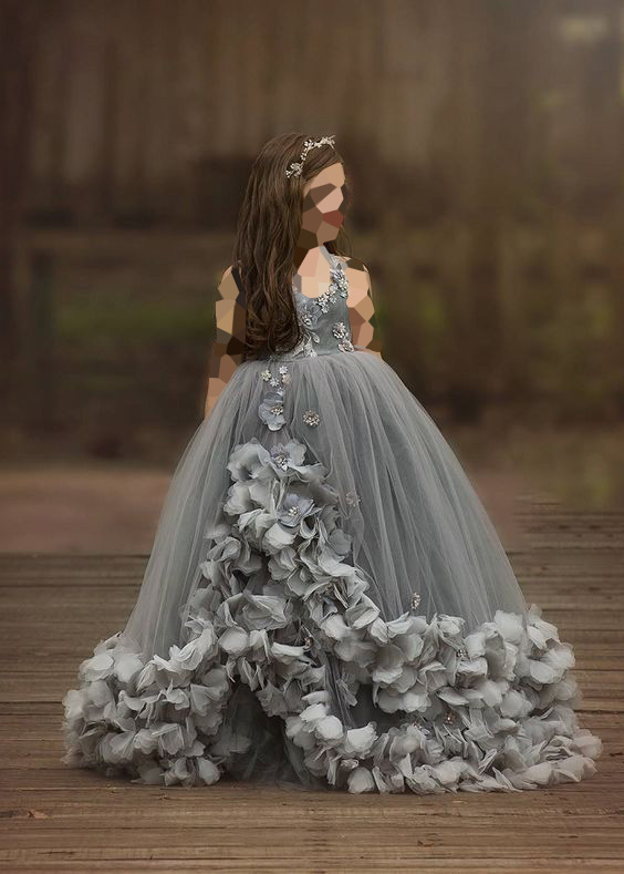 لباس عروس بچه گانه پف دار جدید