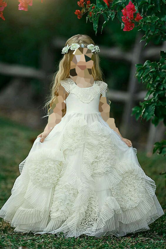 لباس عروس بچه گانه پفی پرنسسی