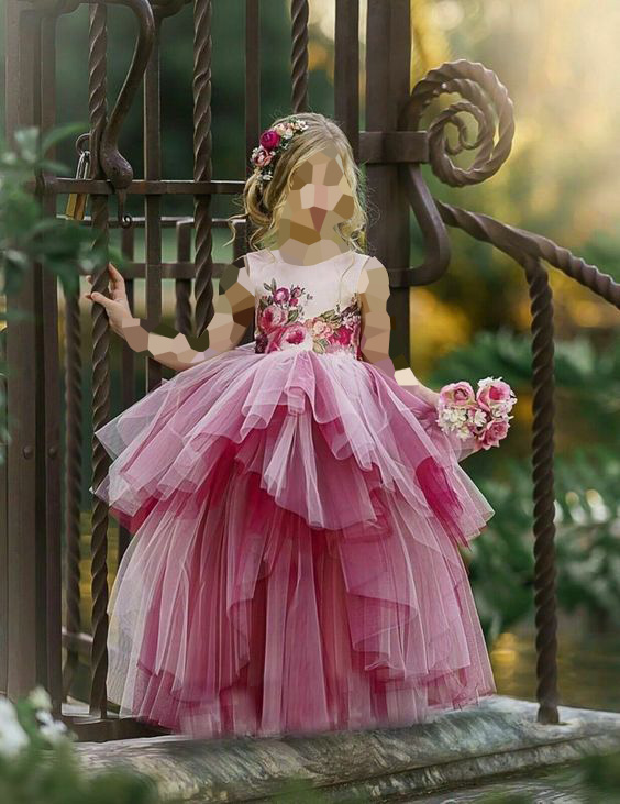 مدل لباس عروس بچه گانه پف دار قشنگ
