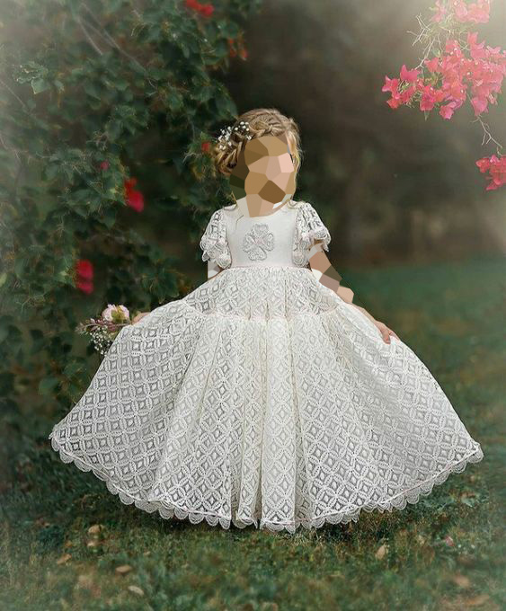 لباس عروس بچه گانه پف دار بلند