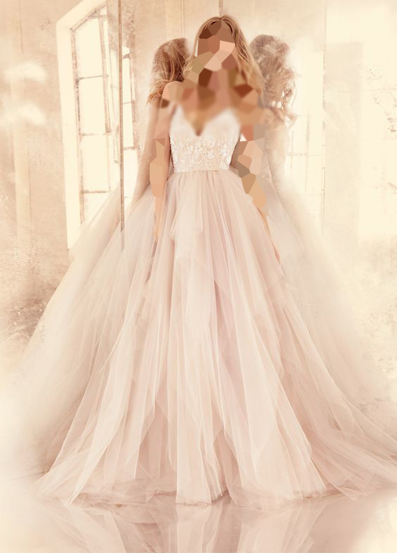 مدل لباس عروس پرنسسی بلند