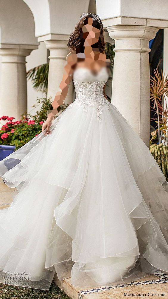 مدل لباس عروس پرنسسی بلند جدید