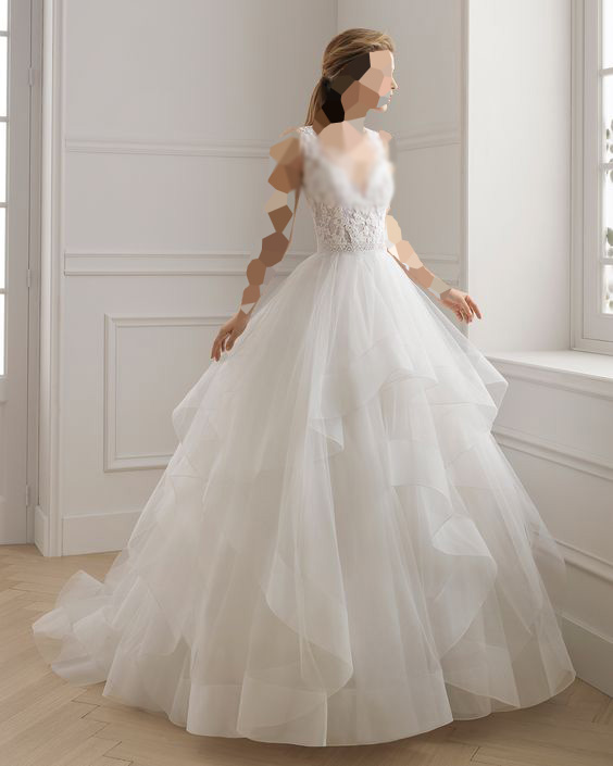 مدل لباس عروس پرنسسی پفی