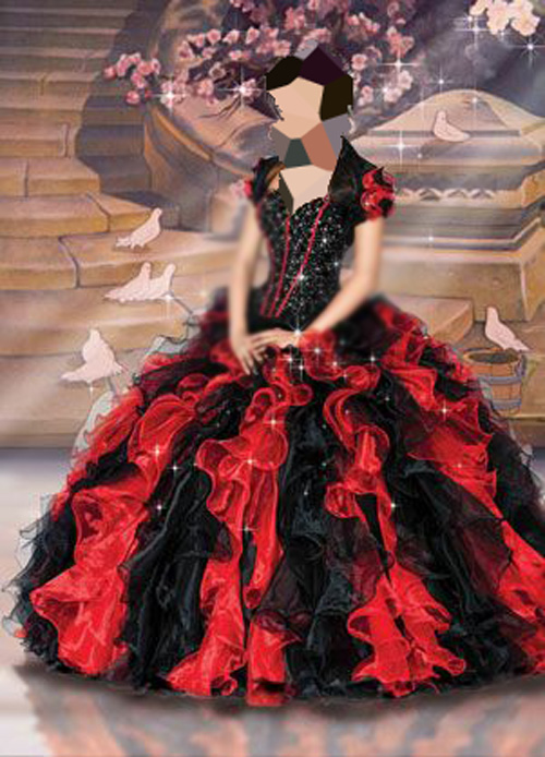شیک ترین مدل لباس مجلسی قرمز و مشکی