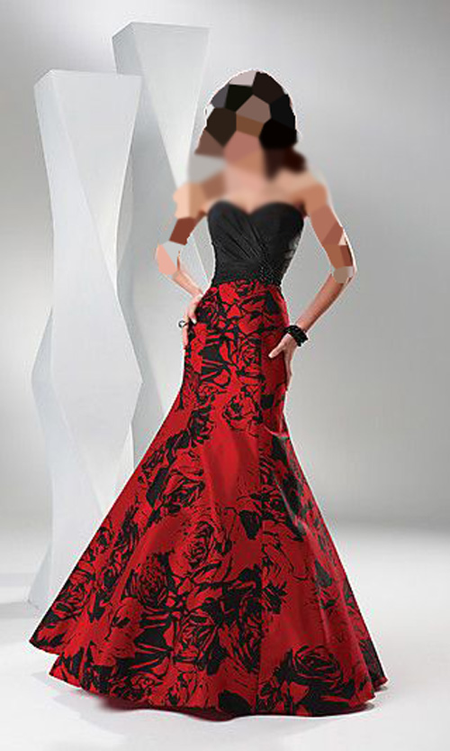 جدیدترین مدل لباس مجلسی رنگ قرمز و مشکی ست