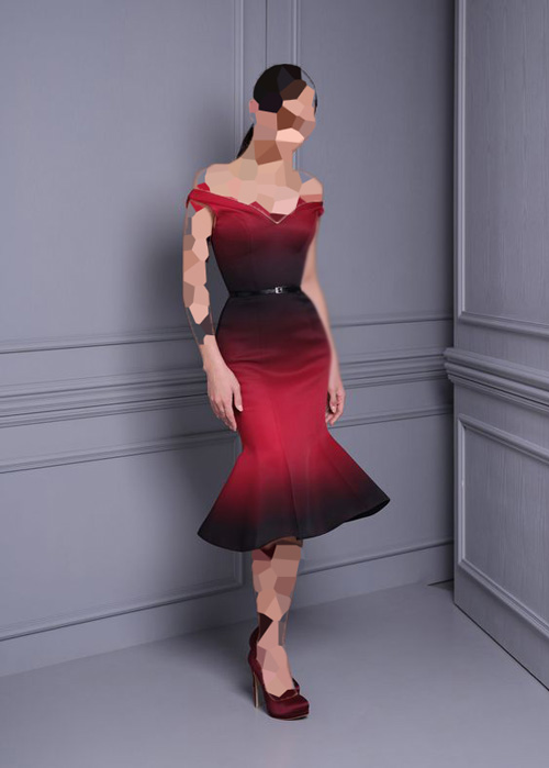 مدل لباس مجلسی عروسکی قرمز و سیاه