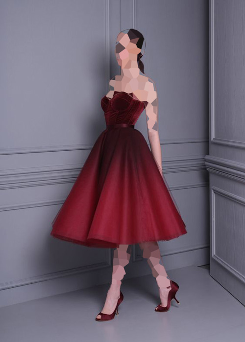 مدل لباس مجلسی مشکی قرمز اسپرت
