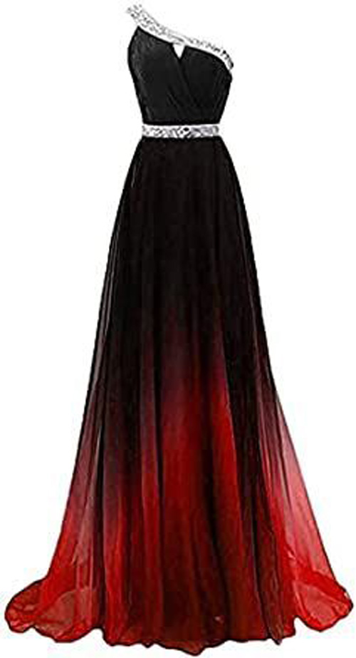 مدل لباس مجلسی هندی مشکی و قرمز