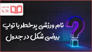 نام ورزشی پرخطر با توپ بیضی شکل در جدول