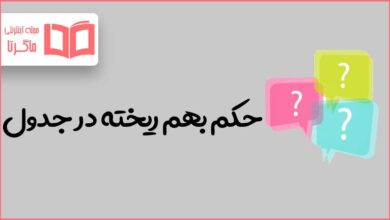 حکم بهم ریخته در جدول