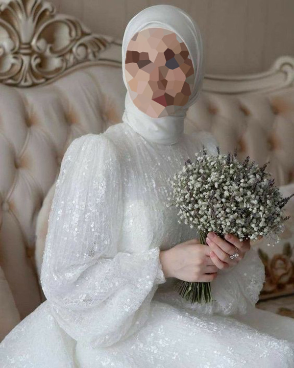 مدل لباس عروس پوشیده پرنسسی