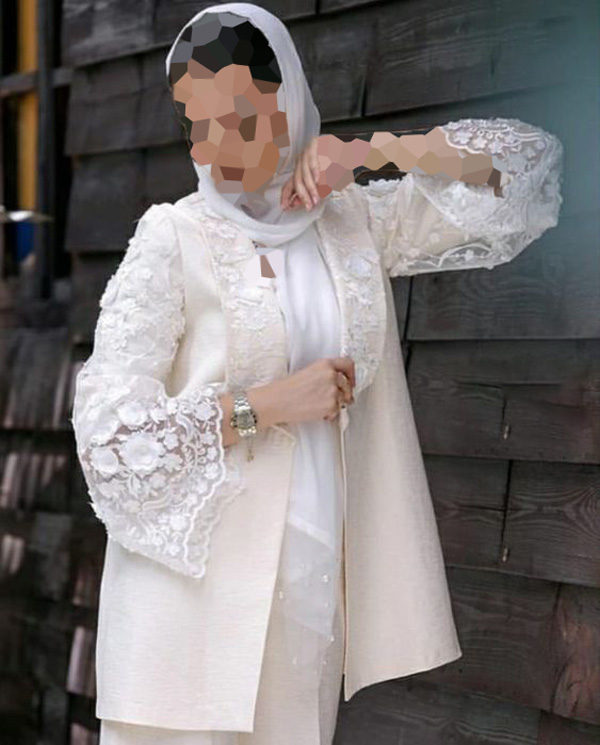 مدل لباس عروس سفید پوشیده