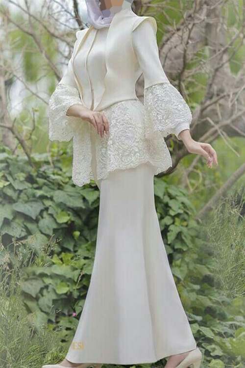 مدل لباس عروس پوشیده مزونی