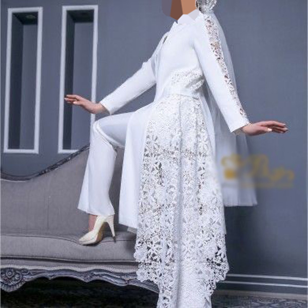 مدل لباس عروس پوشیده و بلند