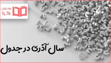 سال آذری در جدول