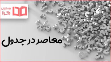 معاصر در جدول
