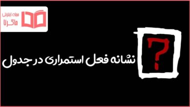 نشانه فعل استمراری در جدول