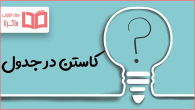کاستن در جدول