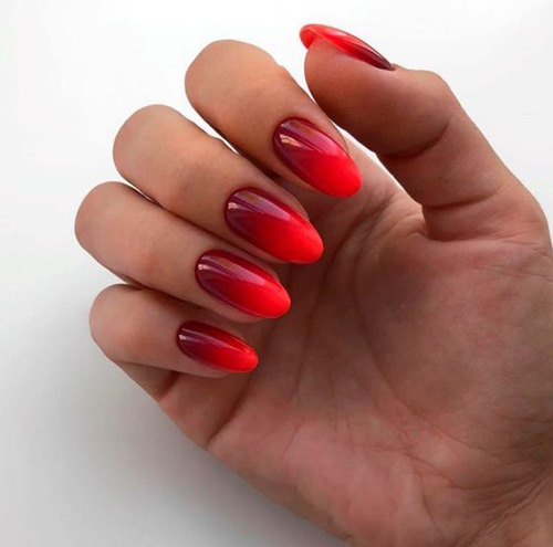 مدل ناخن امبره قرمز