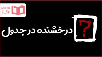 درخشنده در جدول