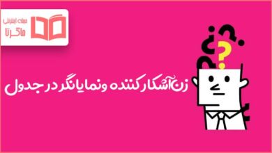 زن آشکار کننده ونمایانگر در جدول