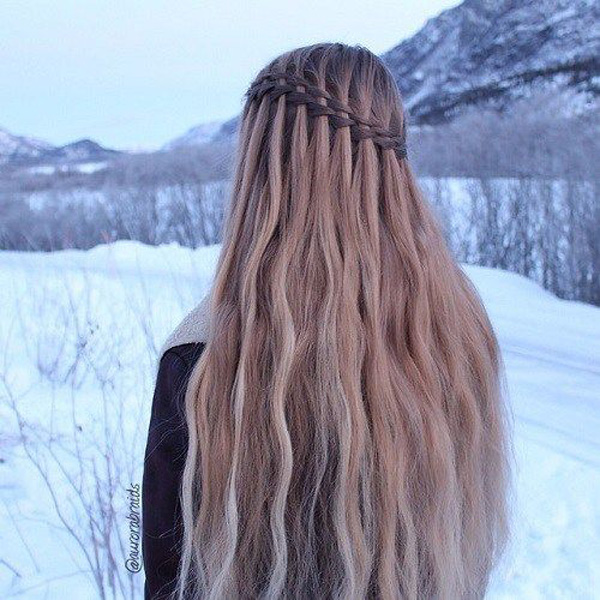 مدل موی آبشاری دخترانه بلند