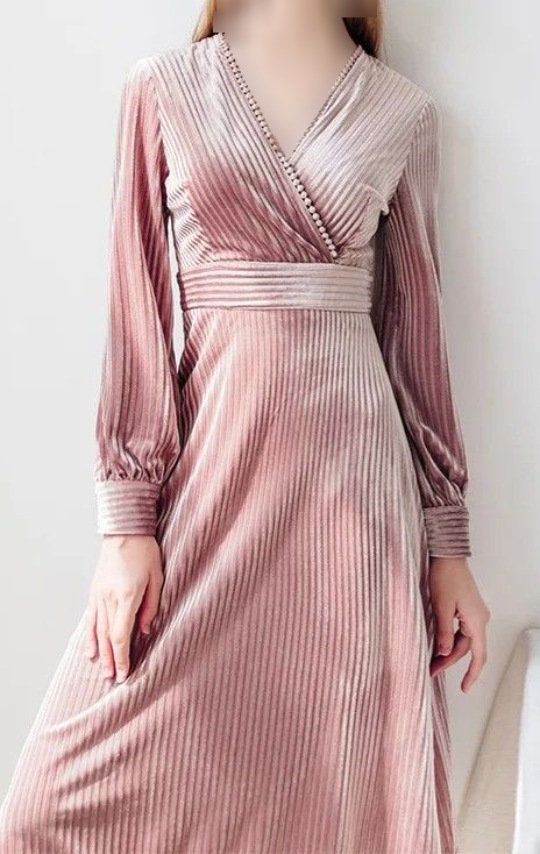 مدل لباس چپ و راستی فوق العاده شیک با پارچه مخمل کبریتی