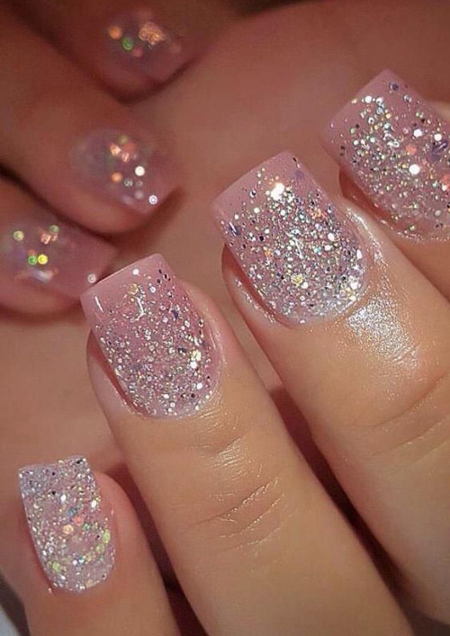 طرح ناخن اکلیلی هفت رنگ