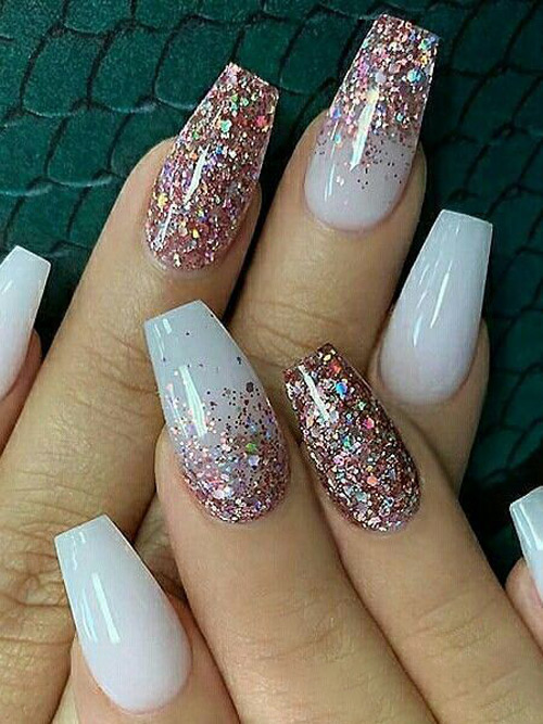 طرح ناخن اکلیلی هفت رنگ